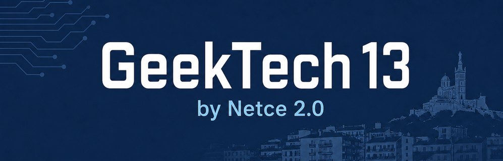 Logo GeekTech 13 by Netce 2.0, atelier de réparation informatique à Marseille
